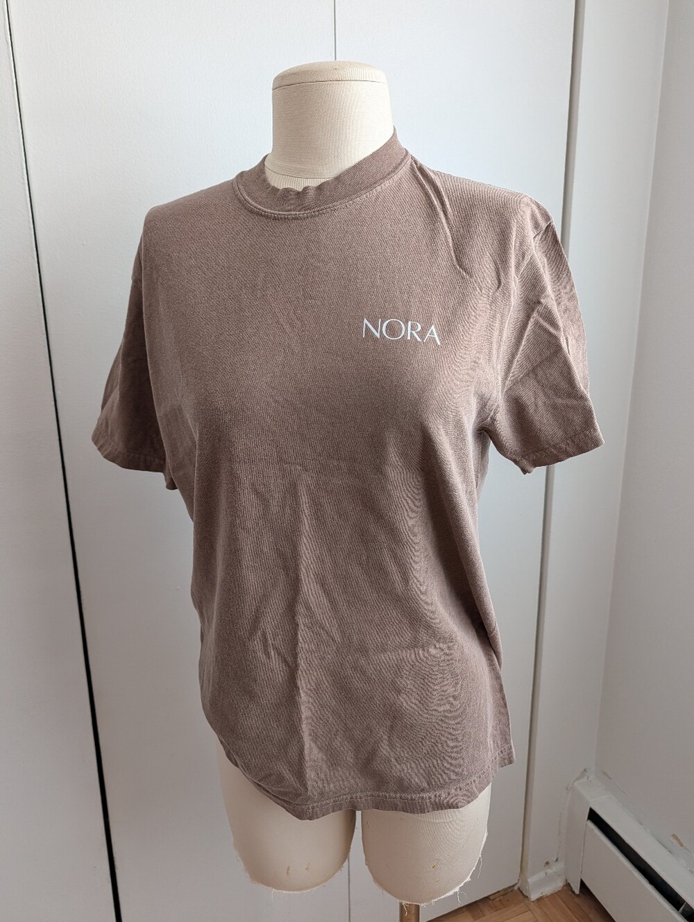 NORA Women's Short Sleeve Tee in Brown Taupe